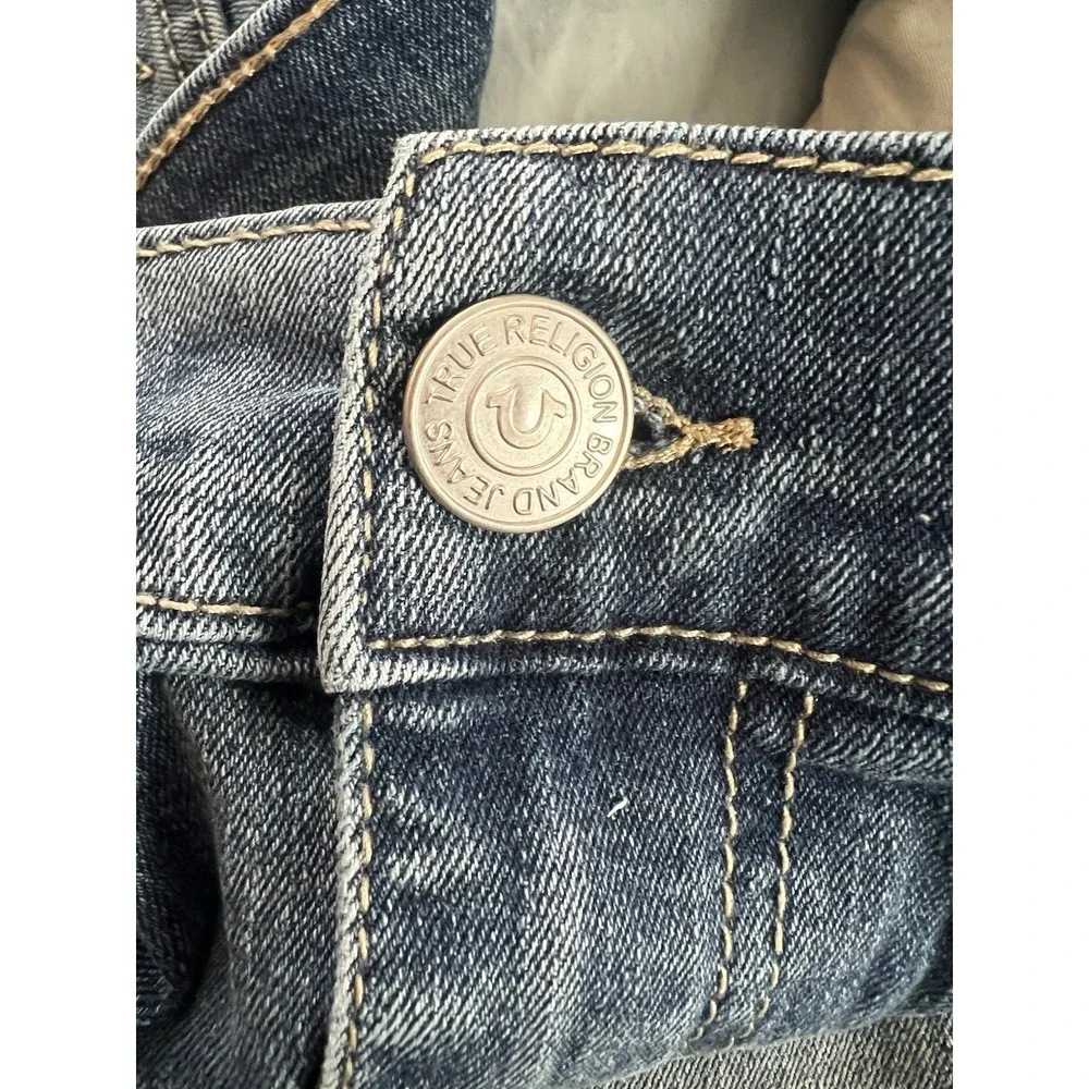 True Religion Ricky Straight Jeans Mens‎ 34x34 Medium Wash Y2K Skater (142)